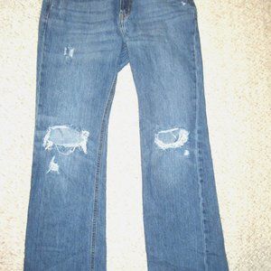 Old Navy Women Blue Jeans 10 Boot cut Low Rise Boyfriend Jeans